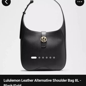 Lululemon Black Leather Alternative Shoulder Bag 8L. Dust Bag Included